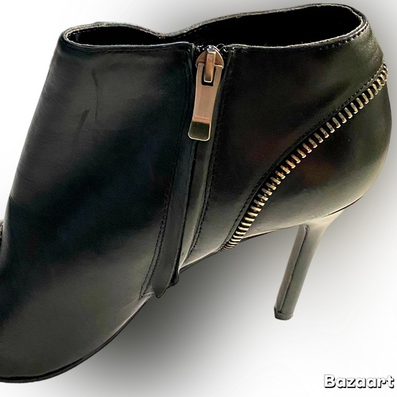 EUC EVA & ZOE To The Point Ankle Booties, Leather, Sz 10, Stilettos, Goth, Badie - Picture 11 of 16